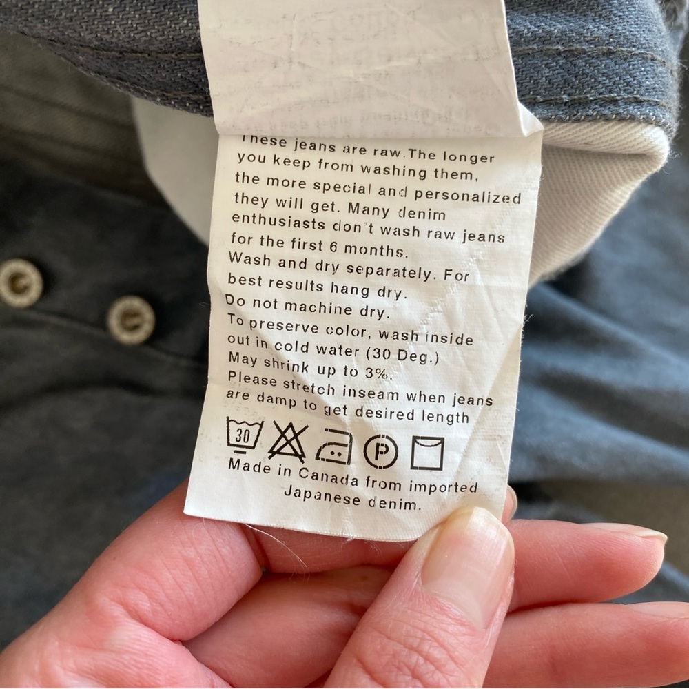 Naked & Famous Weird Guy Grey Selvedge Raw Denim Jeans Mens Sz 30 - Picture 11 of 14